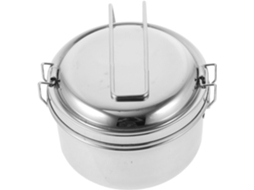 Recipiente Para Alimentos De Aço Inoxidável 304com Dupla Camada, Compacto E À Prova De Vazamentos, Ideal Para O