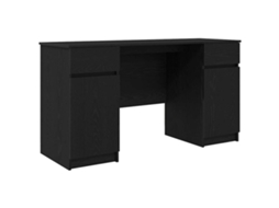 Conjunto 1 Secretária De Escrita Vidaxl Preto Derivados De Madeira (140 X 49 X 76 Cm)