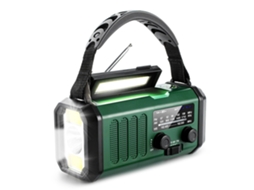 Rádio Portátil de Emergência com Energia Solar, Am/fm, Meteorológico, Alarme Sos, Lâmpada Led, À Prova D' Água e Atividades Ao Ar Livre AQUAFORGE