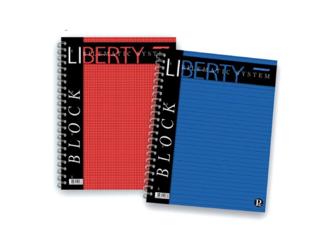 Caderno e bloco PIGNA Liberty A4 vermelho