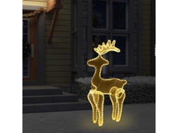 Vidaxl Rena Decorativa Natal C/ Malha De Aço 306 Luzes Led 60x24x89 Cm