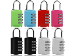 Conjunto De 4 Mini Cadeados Multifuncionais De Aço Inoxidável