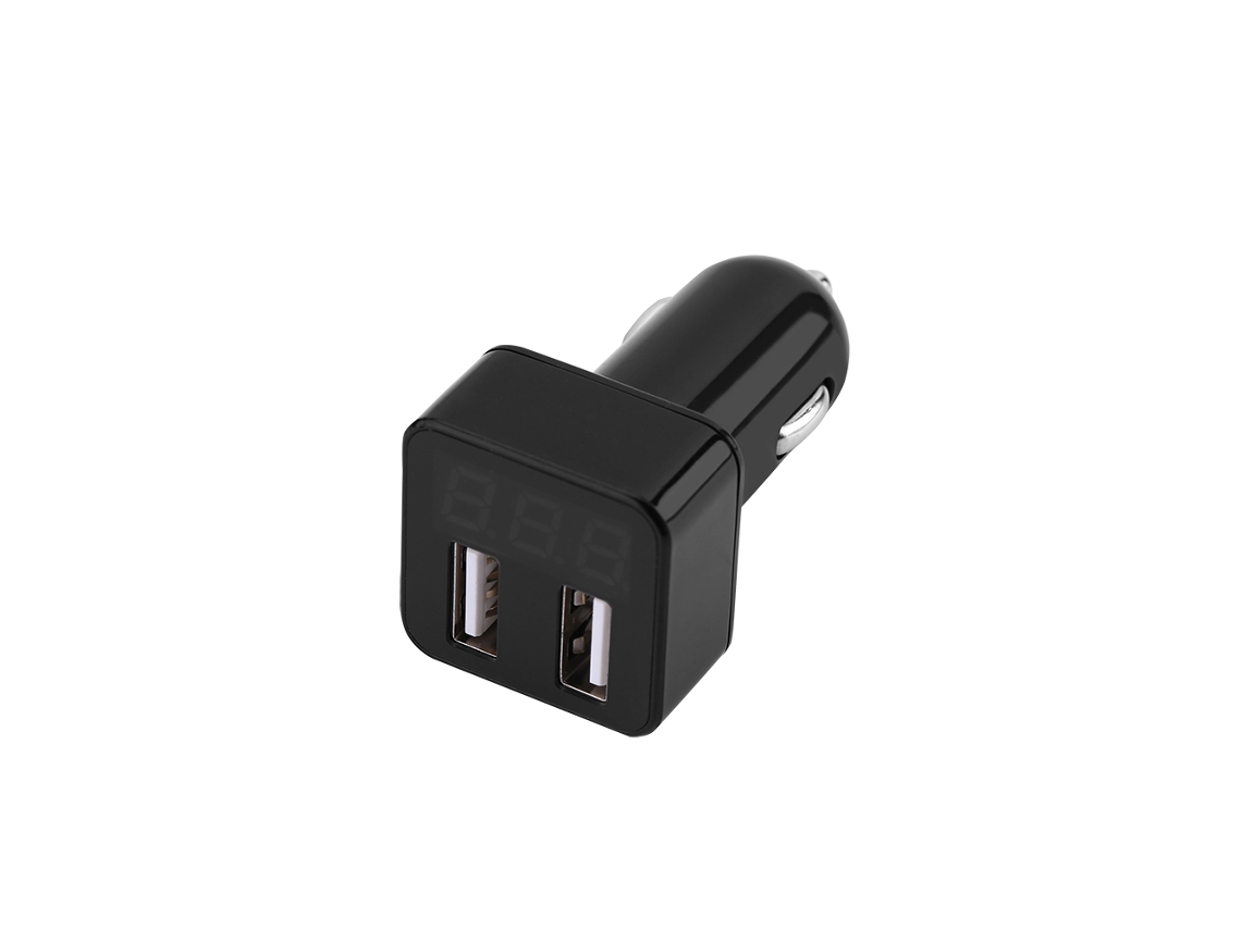 Carregador Carro LAXISCREED Usb Display Corrente Tensão