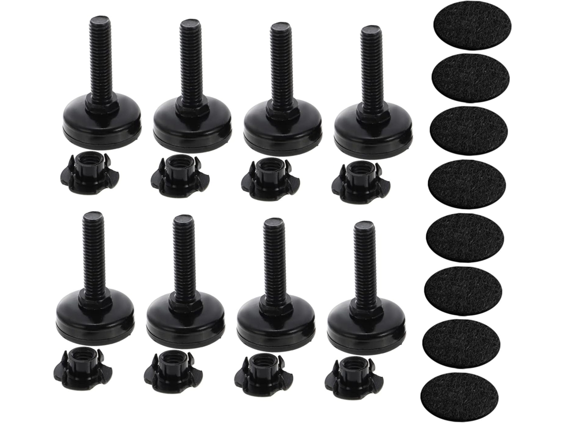Pés De Móveis Ajustáveis 3 8-polegadas, Niveladores De Mesa Ajustáveis, Extensores De Pés, 8 Peças Para Todos Os Tipos