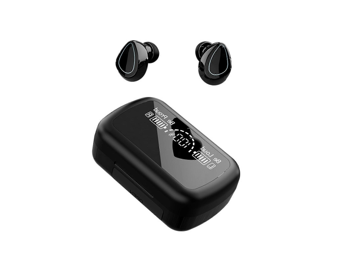 Fone De Ouvido Bluetooth Com Display Digital E Compartimento De Carregamento Sky10 VONKELIOS