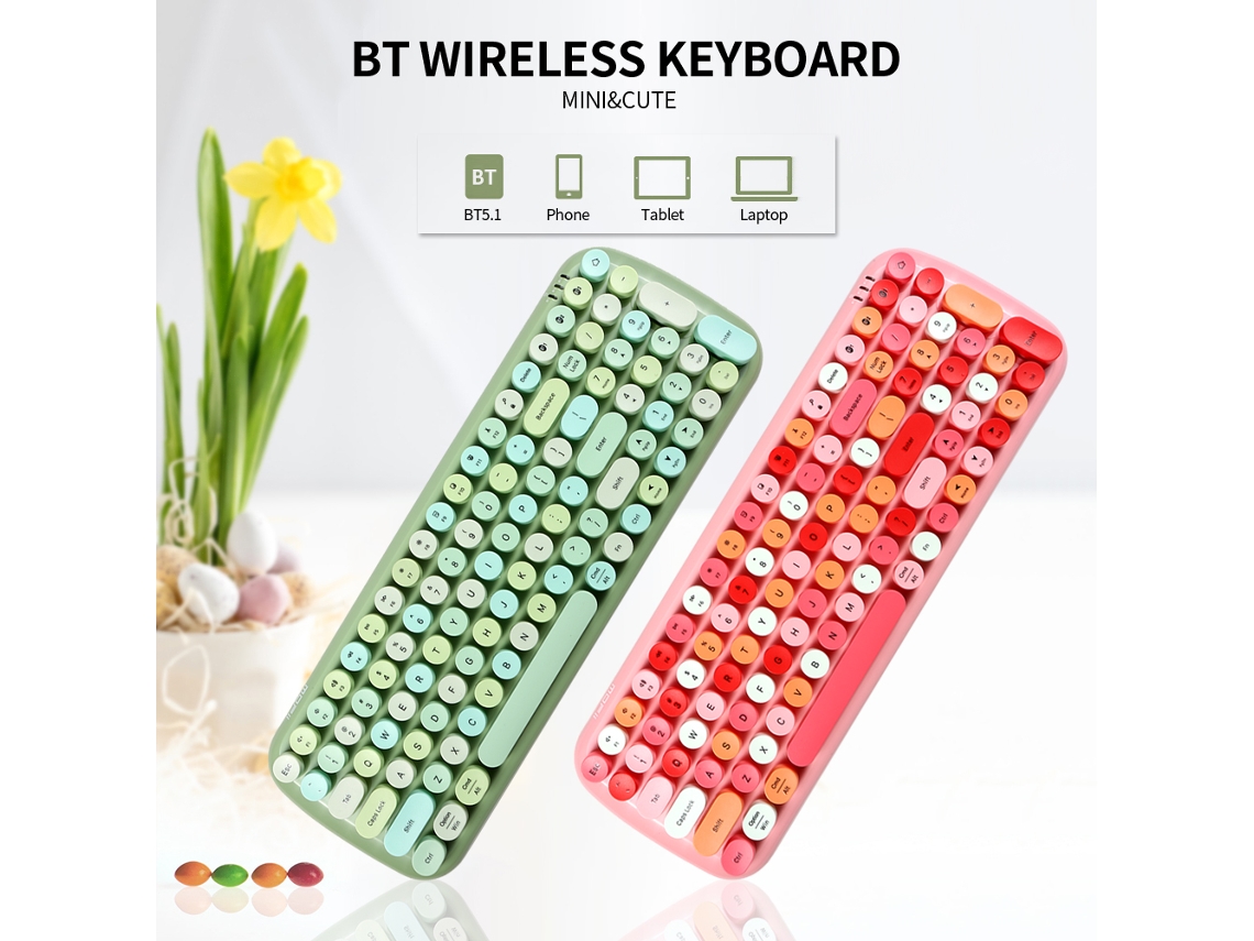 Teclado LAXISCREED Mini Rosa Bt