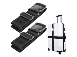 Conjunto De 2 Cintas Para Bagagem, Pretas
