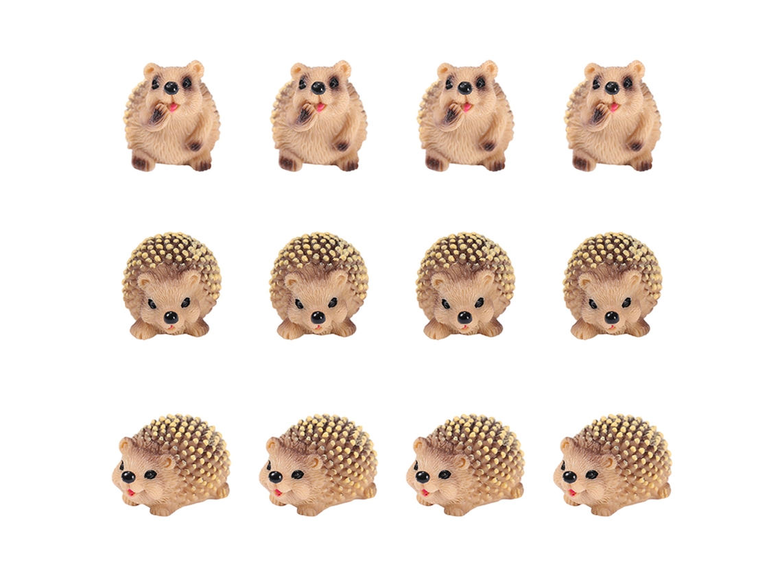 12 Peças de Ornamentos de Ouriço para Micro Paisagem com Musgo NEVEANCE