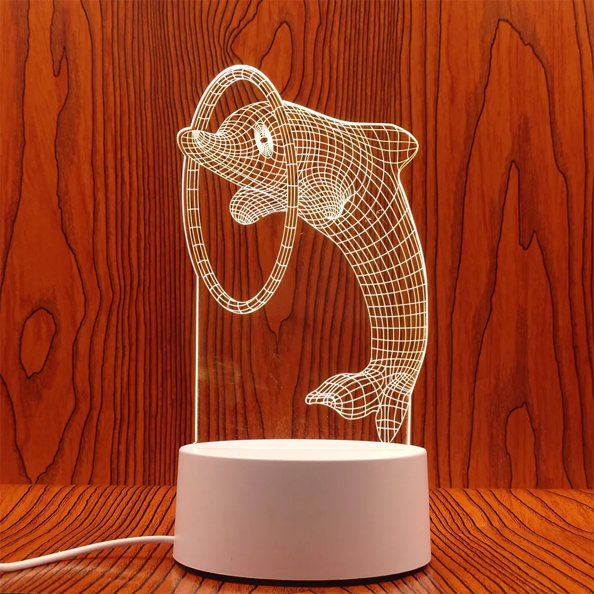 Luminária Noturna Led 3d Criativa, Luz Decorativa para Casa MDUG (luz Quente)