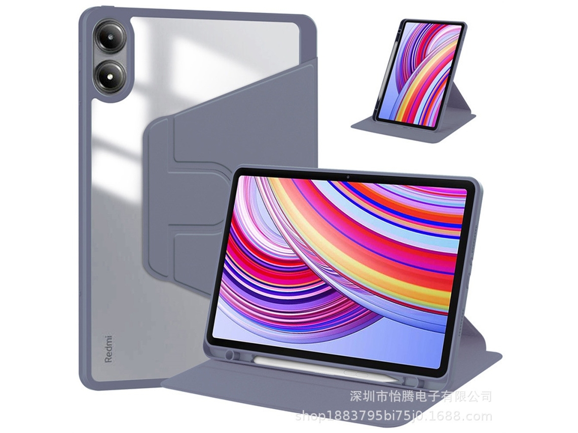 Capa Protetora Para Tablet Para Xiaomi Pad 6 S Pro 12,4 Polegadas Lavanda, Acrílico Rotativa Lavanda - Elysve