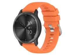 Bracelete de Smartwatch para Garmin Forerunner 645 Music 20mm Cross Texturizado Cor Sólida de Silicone (Laranja)