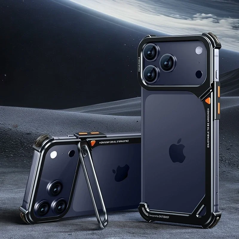 Capa Para Iphone 17 Pro (preta), Compatível Com Magsafe, Com Suporte Para Lente.