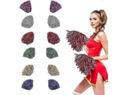 Conjunto de 12 Pompons de Flores Leves e Duráveis BRILVIBERA (Núcleos Aleatórios)