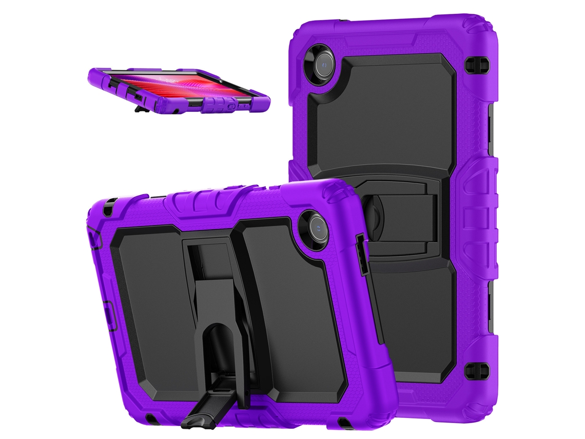 Capa Protetora Infantil Com Suporte Em Silicone K9 Para Tablet Lenovo Tab One De 8,7 Polegadas Roxo Ushion (modelo 2025)