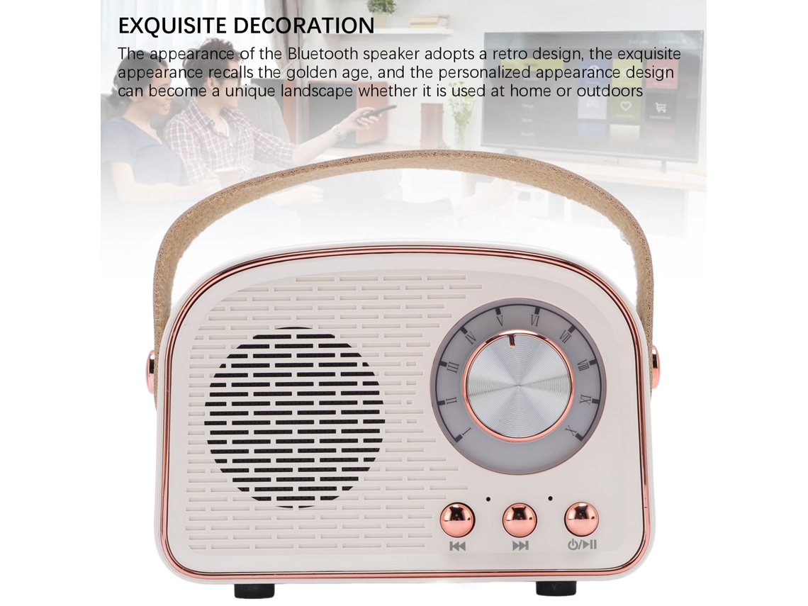 Caixa Mali de Som Bluetooth Retro Pequena Portátil Decor para Casa e Exterior