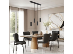 Luminária Pendente Lumea, 4 Luzes, Cabos Ajustáveis, Preto Tectake