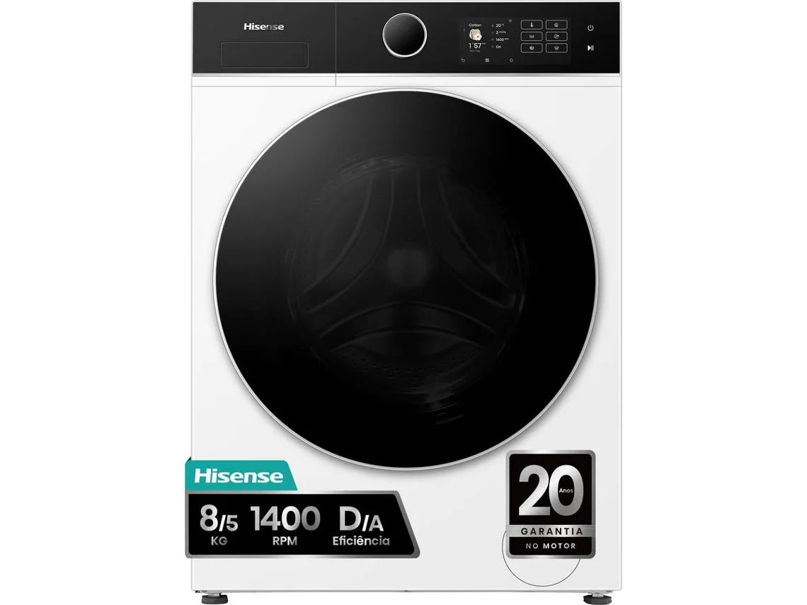 Máquina de Lavar e Secar Roupa HISENSE WD5I8043BWF (8/5 kg - 1400 rpm - Branco)