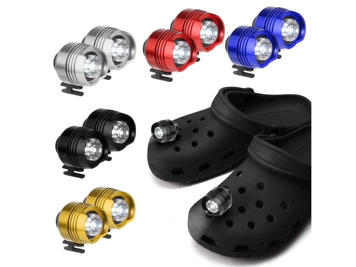 Lanterna De Cabeça Mordely 1 Unidade Para Croc Small Lights, Ideal Para Corrida E Camping, Cor Prata