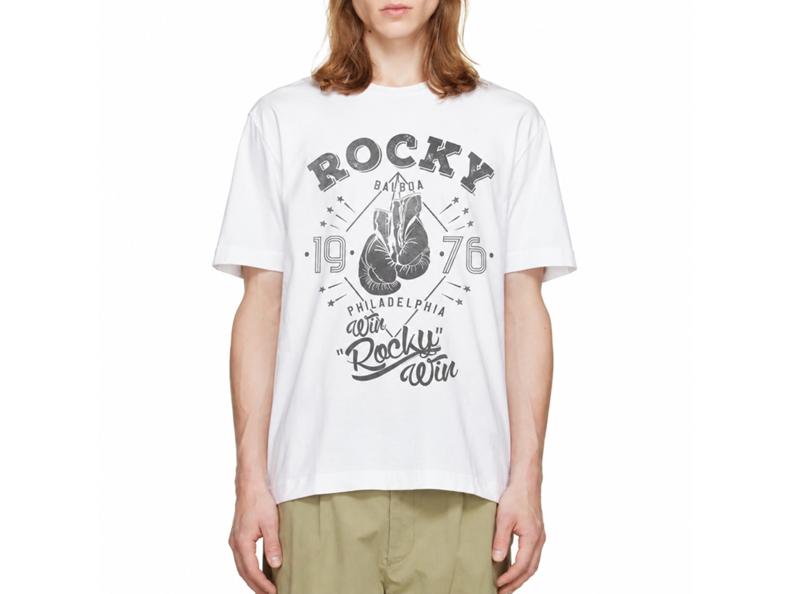 Rockinstone Rocky Movie White Adult T-shirt Size:xxxl