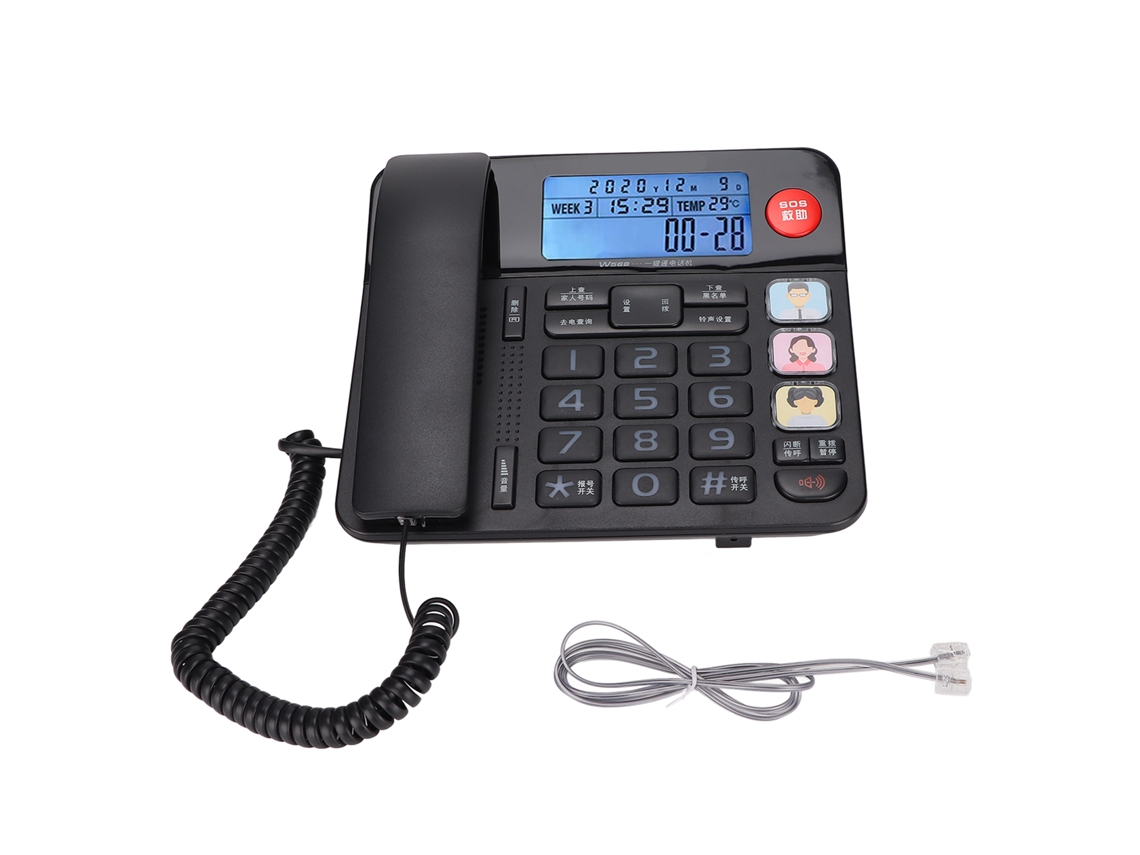 Telefone Fixo Idoso LAXISCREED Botões Grandes Toque Único