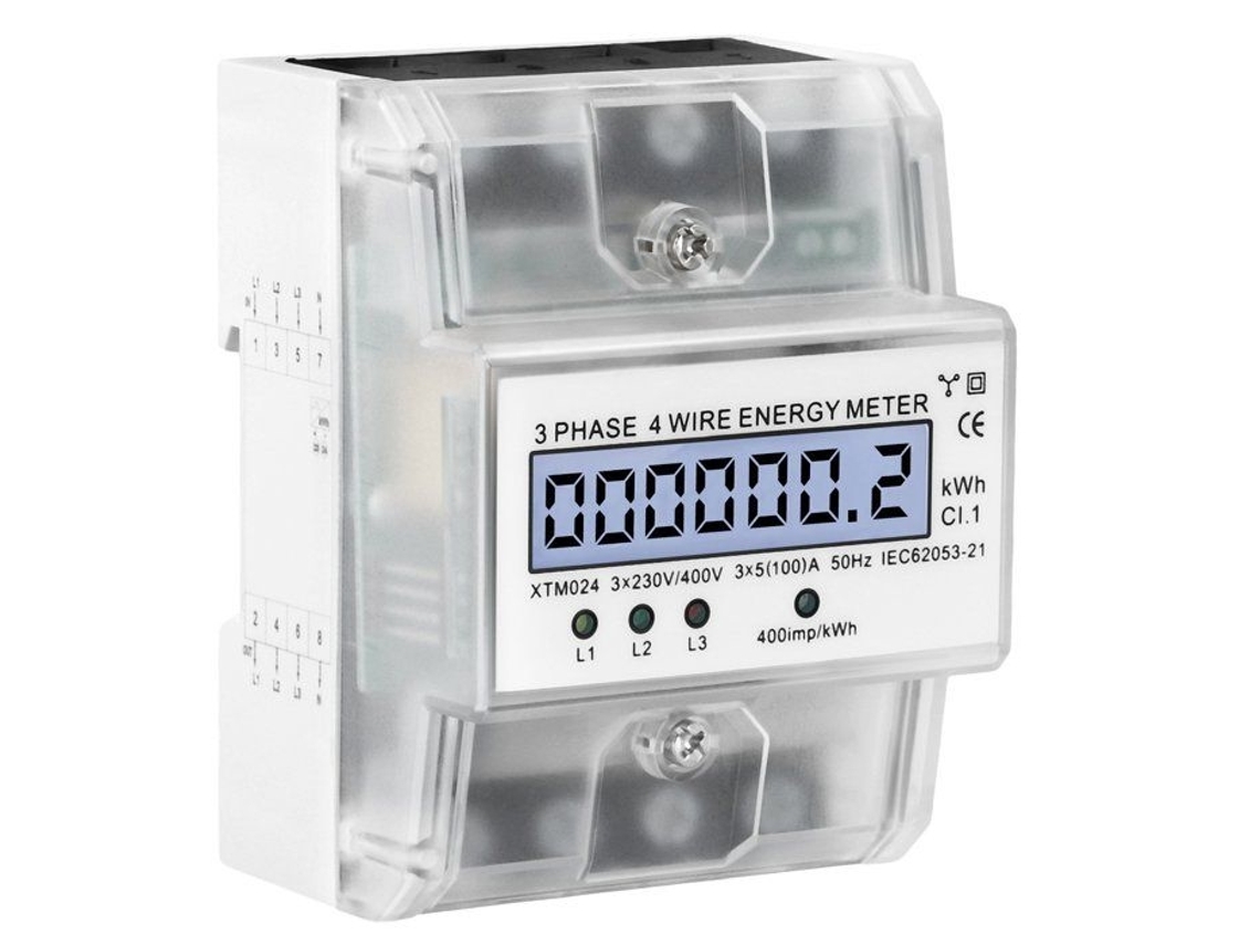 Medidor De Energia Elétrica Digital Trifásico De 4 Fios, 230/400 V, 5-100 A, Para Sistema De Medição.