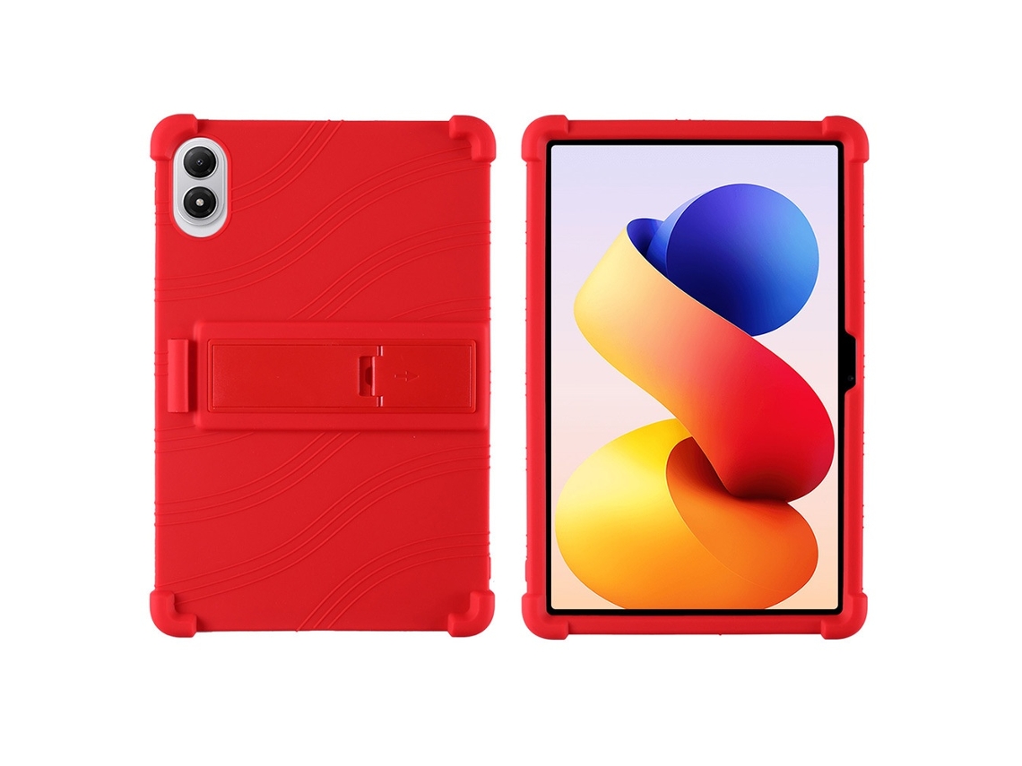 Elysve Suporte 12,1 Polegadas, Para Redmi Pad 2 Pro, Com Suporte Ajustável, Protetora De Silicone, Vermelho
