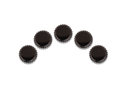 Conjunto de 5 Coroas de Relógio em Aço Preto de 5,5 mm - Acessório de Reparo e Substituição