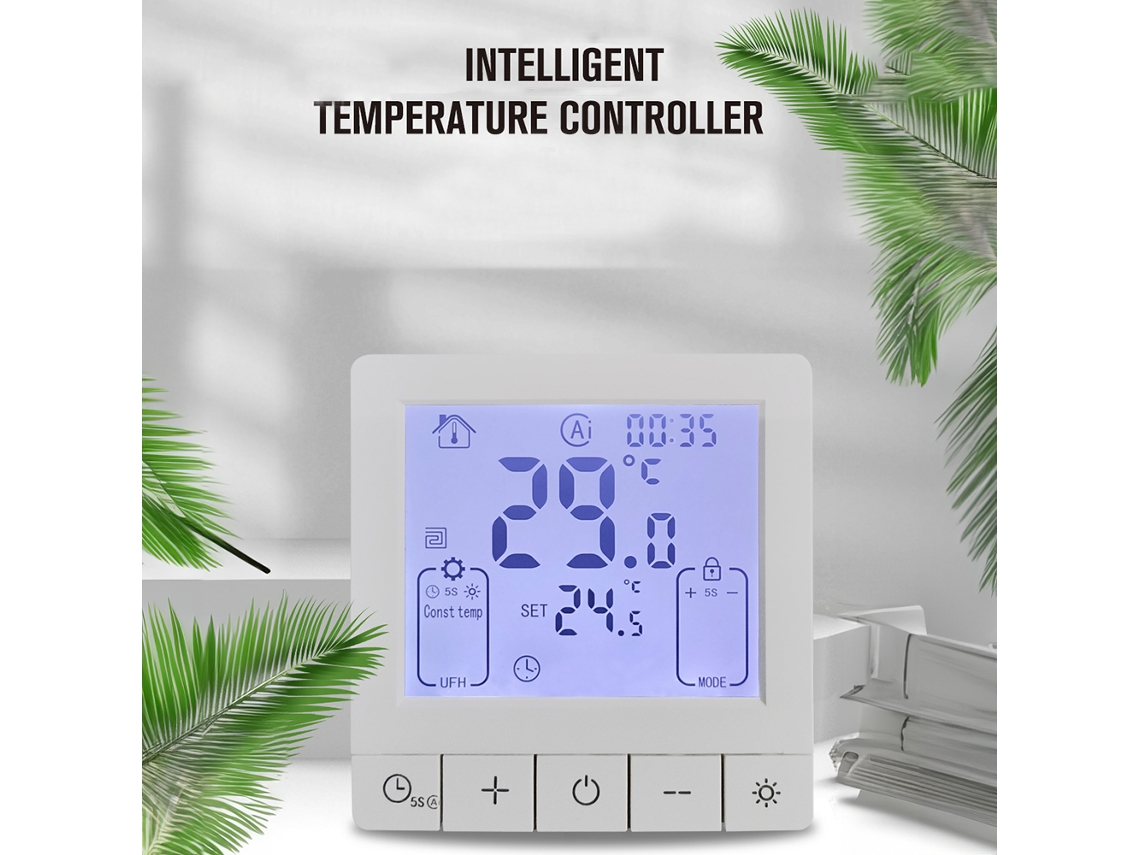 Termóstato Inteligente Laxiscreed K5m Com Temporizador De 24 Horas E Proteção Ip20
