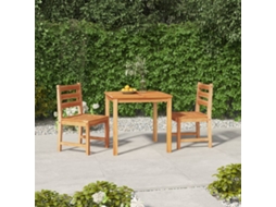 Pcs Conjunto De Jantar Para Jardim Madeira De Teca Maciça Dkd Home Decor