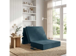 Vidaxl Sofá Cama Dobrável 90 X 63 X 45 Cm Azul