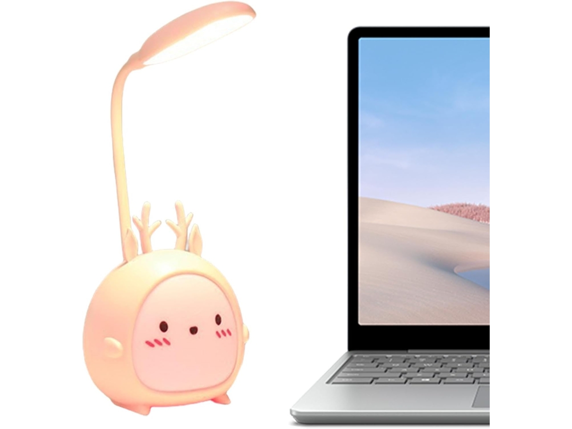 Luminária De Leitura Em Formato Animal, Luz Noturna Em Formato De Veado, 3 Modos, Proteção Para Os Olhos, Luminária De