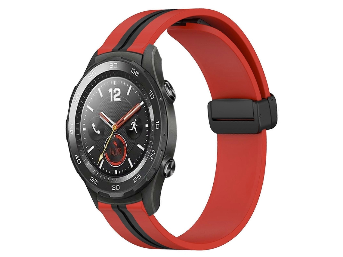 Pulseira De Silicone Dobrável Com Fecho Magnético De 20 Mm Para Huawei Watch 2