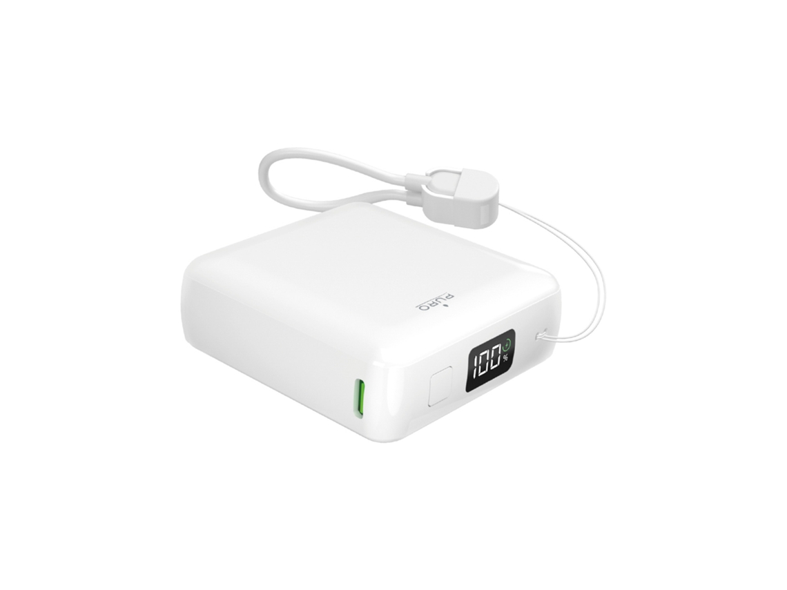 Powerbank 10000mAh Usb a Usb c com Display e Cabo PURO