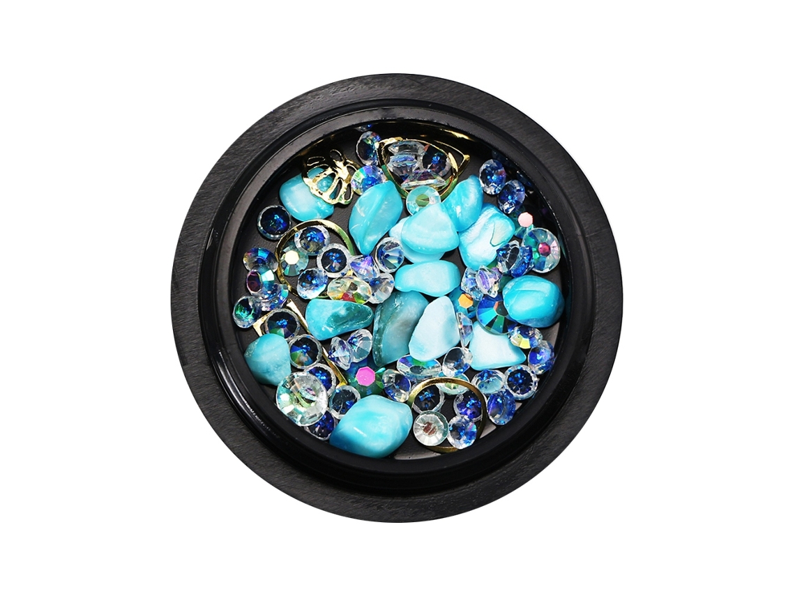 1 Caixa Decoração De Unhas Com Strass Acrílico Diy Ferramenta De Manicure Colorida 04