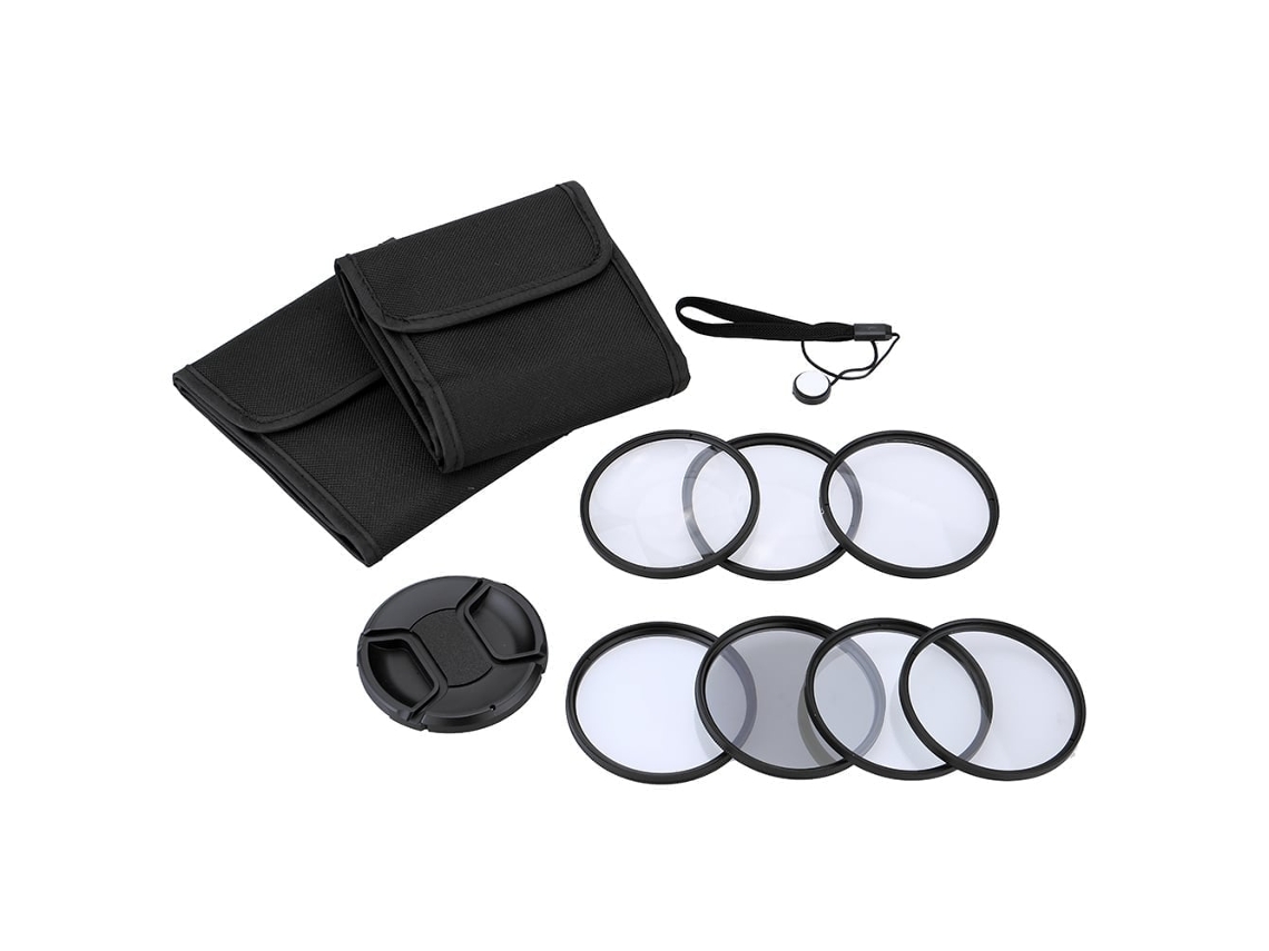 2026 kit de Filtros 55mm e 49mm: Uv, Cpl, Star8 e Macro para Lentes de Câmera Dslr Canon Nikon