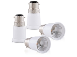 4x Adaptador De Soquete Conversor De Soquete B22 Para E27 Adaptador De Suporte Para Lâmpada De Bayoneta Para Lâmpadas Led E Halógenas Btforus
