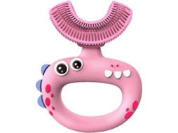Escova de Dentes Infantil em Formato U para Crianças Pequenas, com Cabeça Silicone Macio Qualidade Alimentar , Manual 360° Li GOKOCO