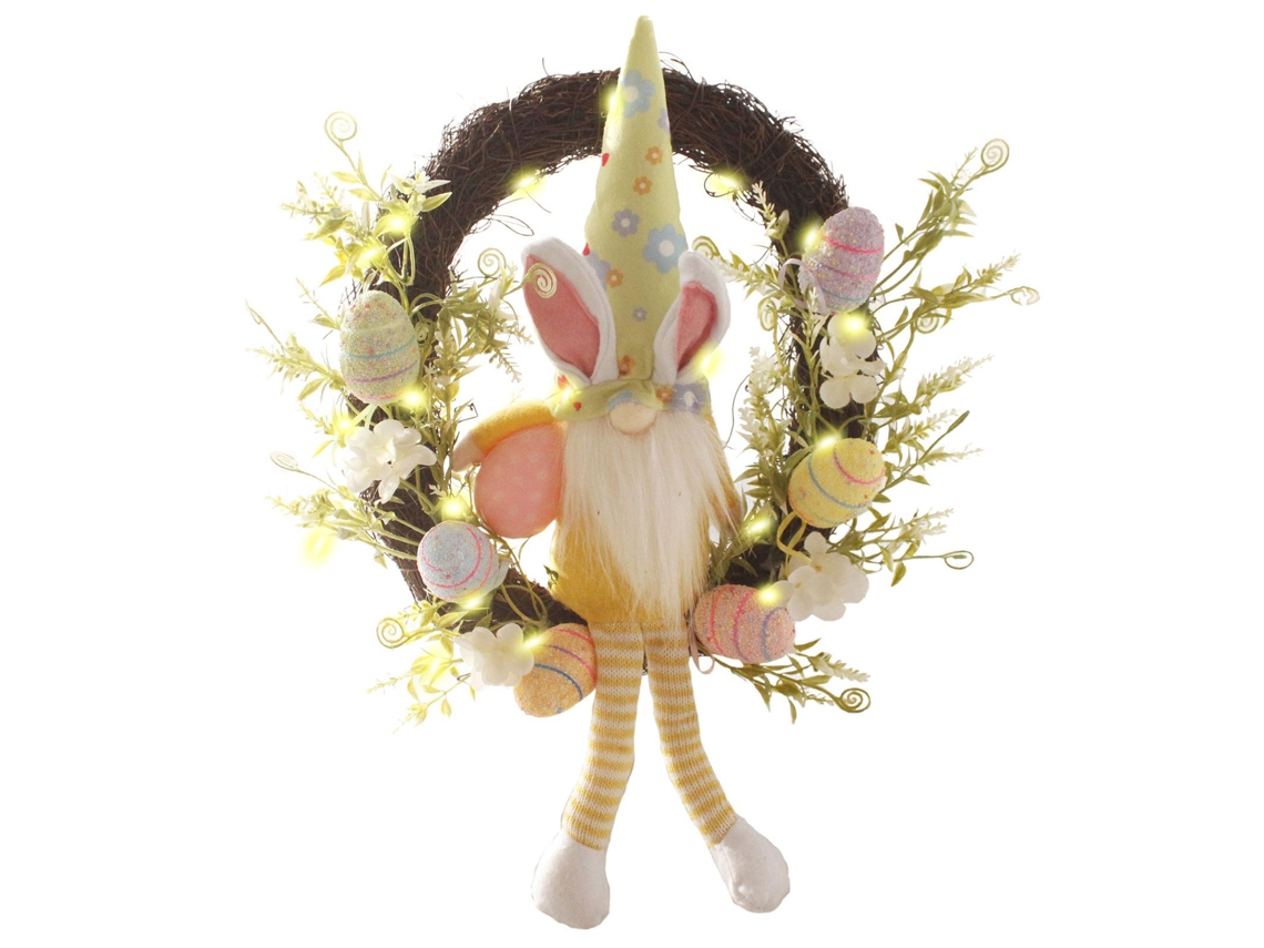 Decoração De Pendente Com Coroa De Páscoa E Coelhinho Da Laxiscreed Para Portas E Paredes