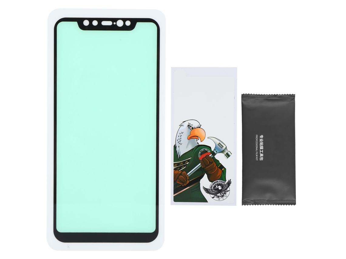 Protetor de tela de vidro temperado EOOCOO para Xiaomi 8, proteção ocular