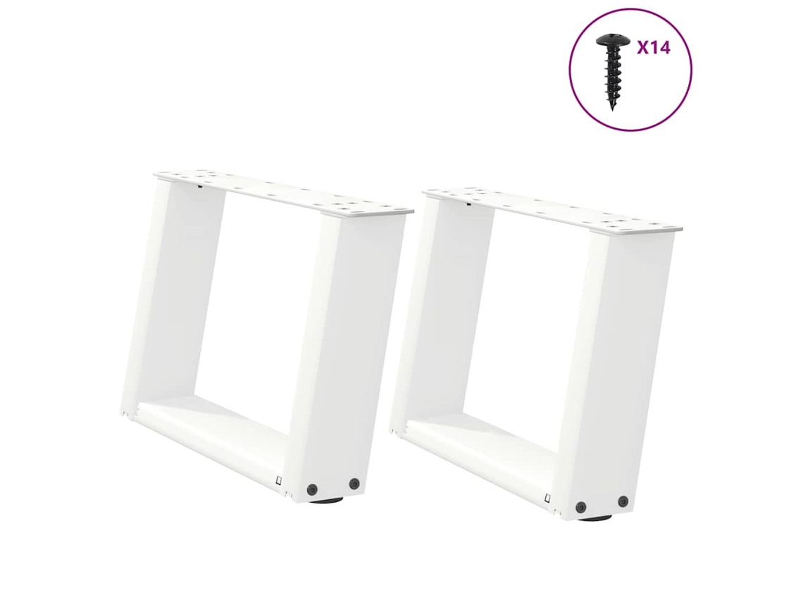 Coffee Table Leg, Coffee Table Legs Vidaxl Branco Aço (50 X (30-31) Cm)