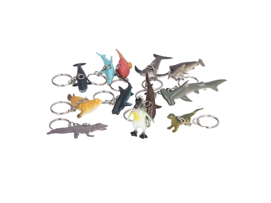 Primerox 12 Chaveiros de Dinossauro Pequenos Leves Estilos Diferentes Presentes Decorativos Borracha