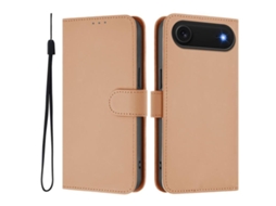 Capa De Couro Sintético Para Iphone Air - Toque Suave - Cor Sólida - Com Cordão