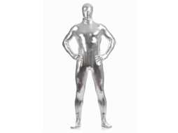 Traje de Spandex Zentai Negro Metalizado para Hombre Disfraz de Halloween Carnaval Escenario