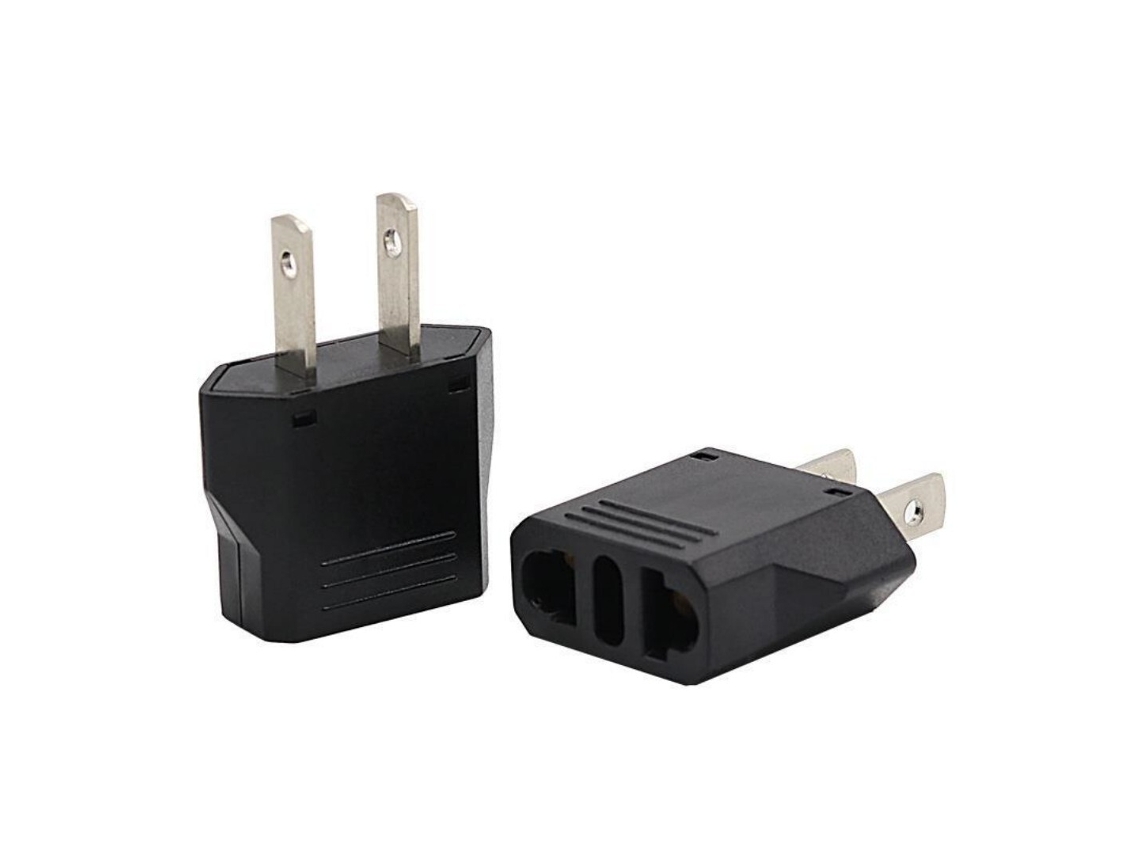 Adaptador de Viagem Ue para Eua, Pacote com 3 Unidades BRILVIBERA