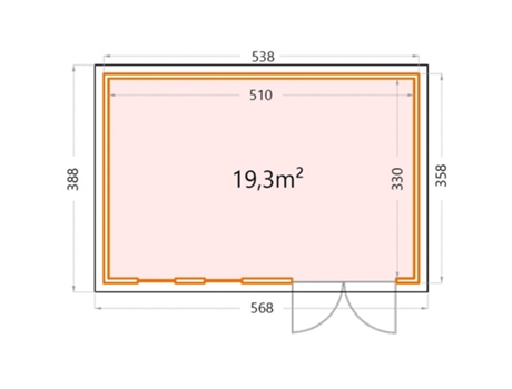 Abrigo De Jardim Metálico Nh11 Iluminado | Branco / Branco | 538 X 358 Novo Habitat