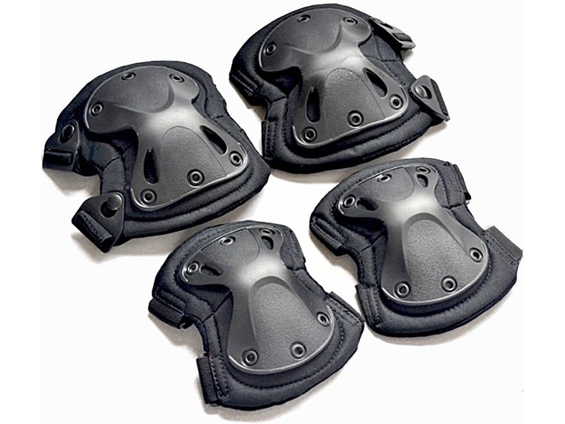 Joelheiras e Cotoveleiras Táticas ZYBLSSBB, para Treino, Montanhismo, Proteção, Tamanho Único