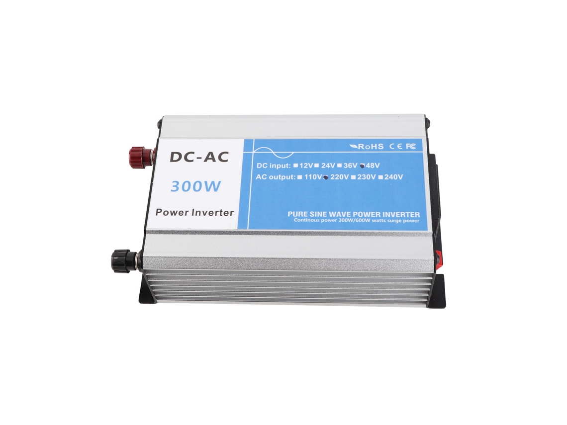 Inversor De Energia De Onda Senoidal Pura 300w (pico 600w) Para Carro, Rv, Caminhão, Barco E Sistema Solar Com Porta Usb 5v 2.1a, Ac220v Para Dc 48v.