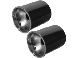Conjunto De 2 Cinzeiros Pretos Automáticos À Prova De Vento Em Aço Inoxidável.