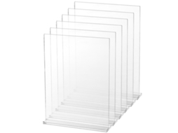 6 Unidades de Suporte Acrílico para Cartazes Suportes Exibição Folhetos 223,52 X 279,4 Mm Dupla Face em Forma T, Papel Fotográfico Restaurante,