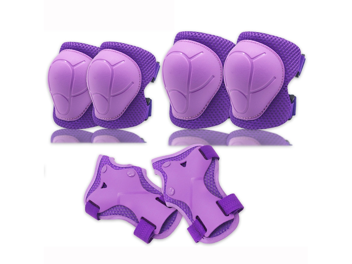 Conjunto de seis peças de proteção para Joelhos e cotoveleiras, roxo AQUAFORGE